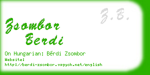 zsombor berdi business card